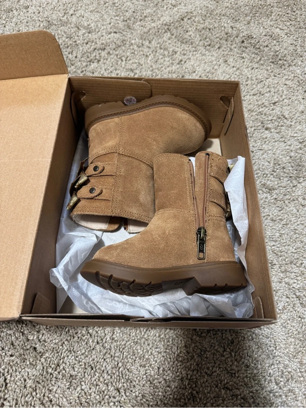 Toddler girl’s size 6 UGG Tillee Tan Boots NIB